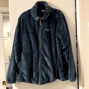 3X Columbia Fireside Sherpa Jacket Teal Green